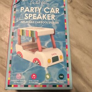 Packed Party Inflatable Car Speaker - Blue, Pink, White